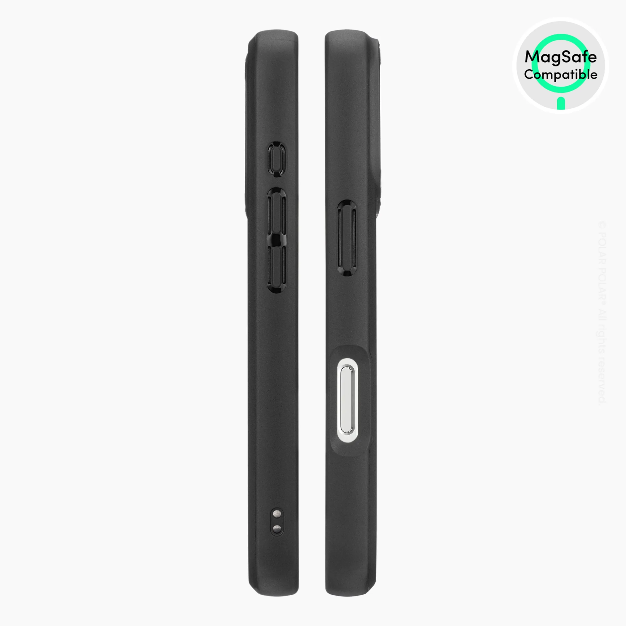 Baby Pink Stripe - iPhone 16 Frosted Black Bumper MagSafe Case