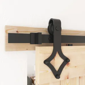 Barn Door Hardware - Diamond Shaped Hangers - 6.5 ft Track