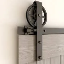 Barn Door Hardware - Double Door - Big Wheels J Shaped Hangers 13 ft Track