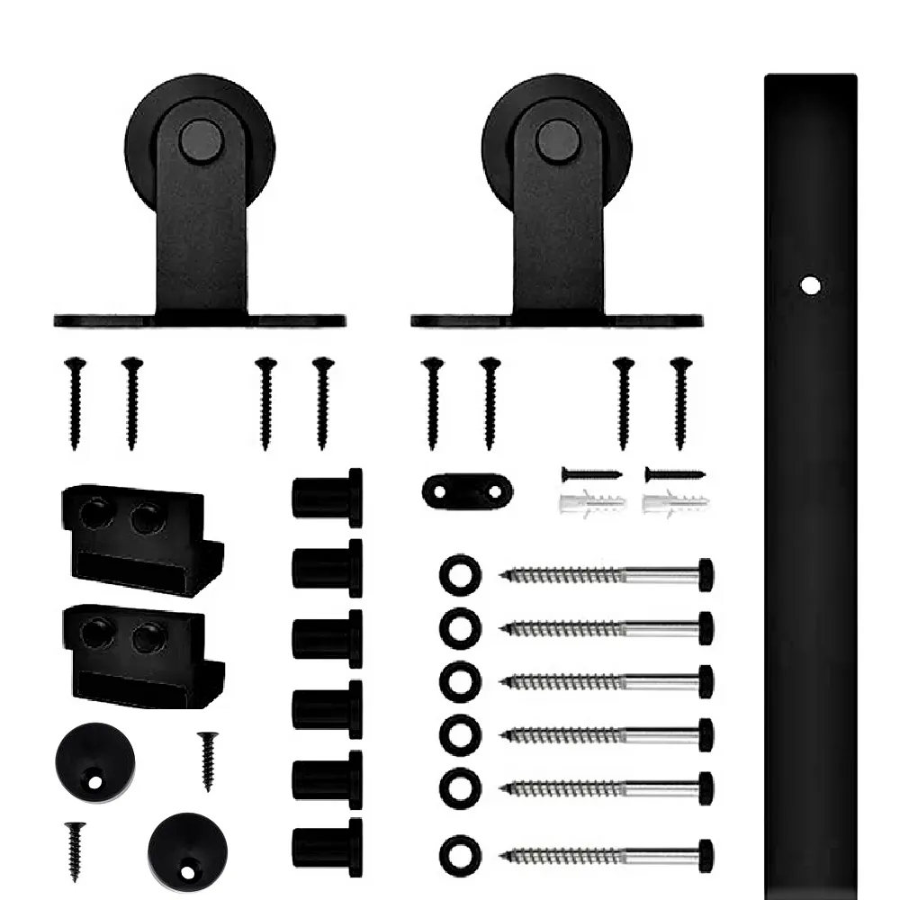 Barn Door Hardware - Small Wheels - Top Mount - 6.5 ft Track