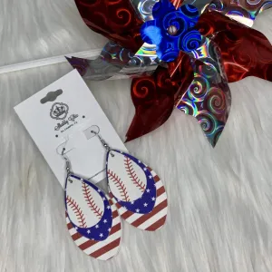 Baseball Triple Stack earrings