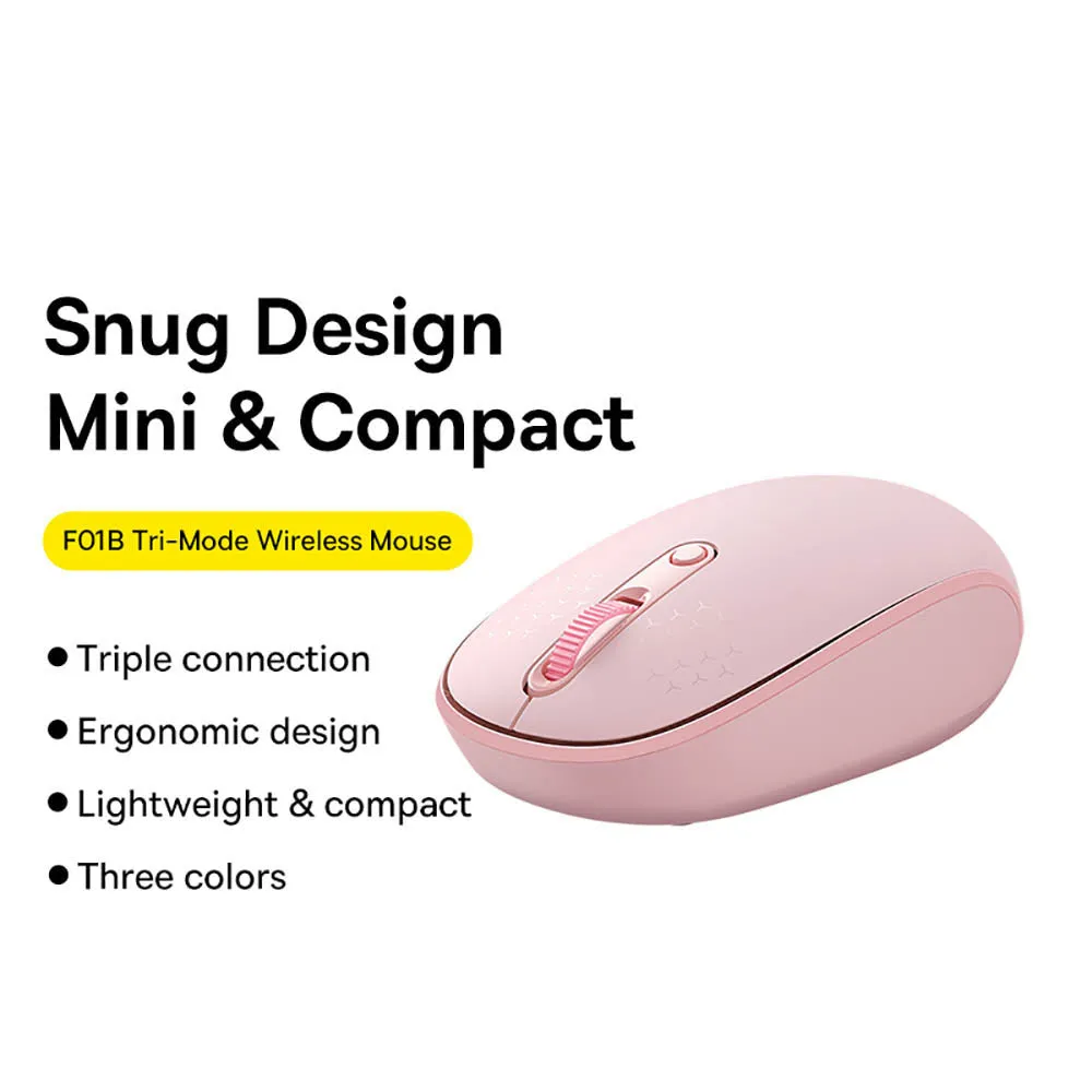 Baseus Creator Tri-Mode Wireless Mouse - Floating Pink, Overseas Edition