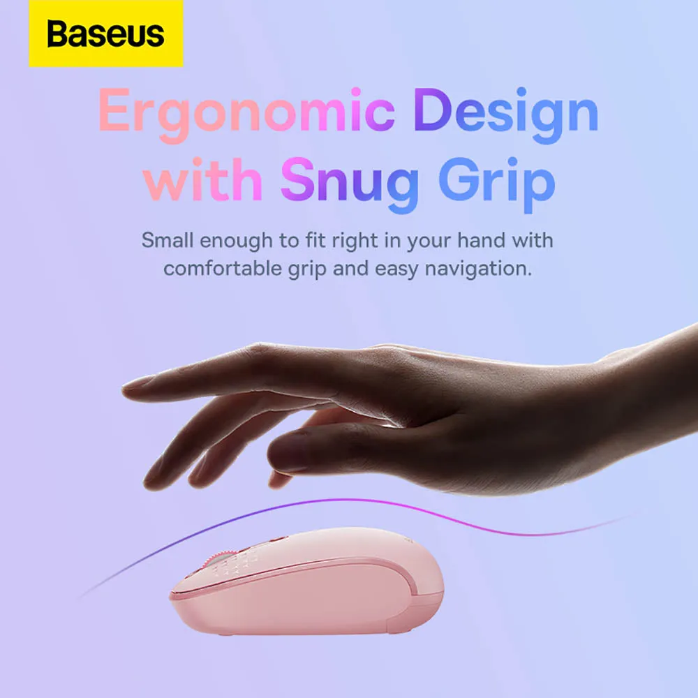 Baseus Creator Tri-Mode Wireless Mouse - Floating Pink, Overseas Edition