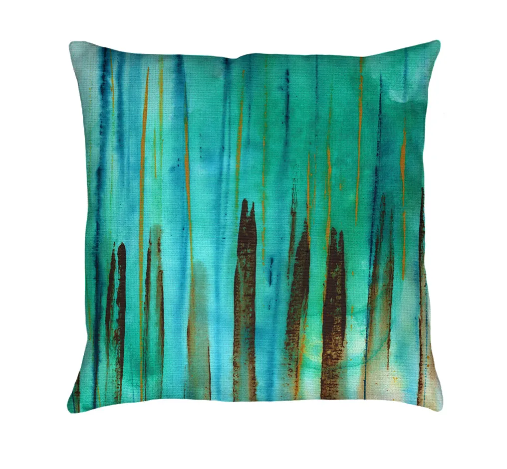 Beach Fence Throw Pillow