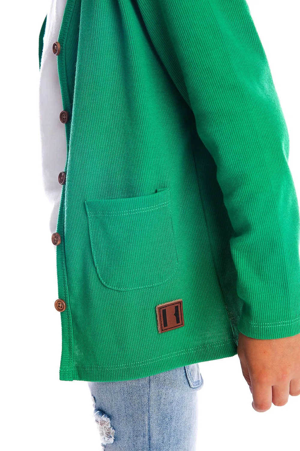 Beau Hudson Signature Cardigan- Grass Green