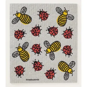 Bees and Bugs Swedish Dishcloth