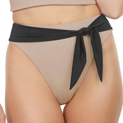Belted High Waist Swimsuit Bottom