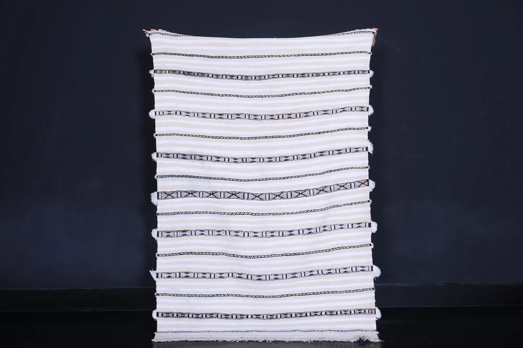 Berber Wedding Blanket - 3.7 x 5.8 FT | Handwoven Moroccan Rug