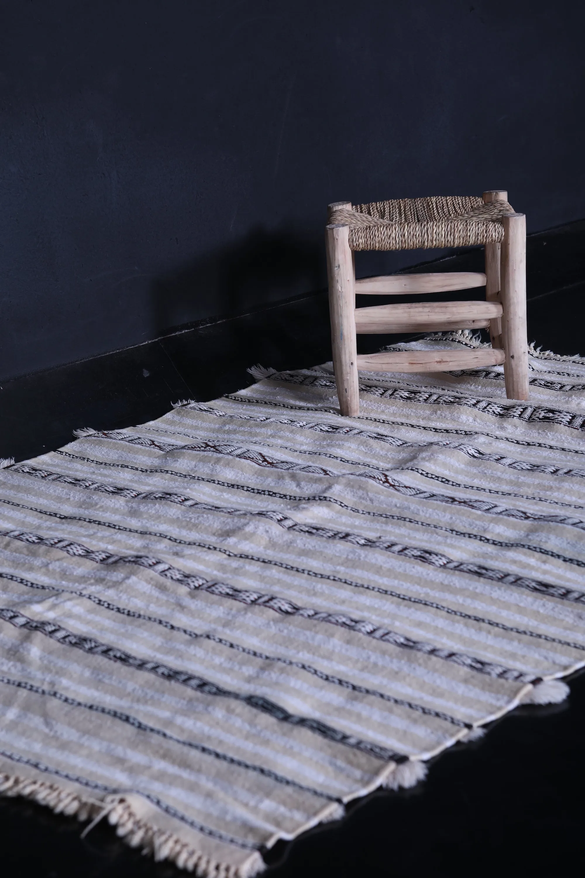 Berber Wedding Blanket - 3.7 x 5.8 FT | Handwoven Moroccan Rug