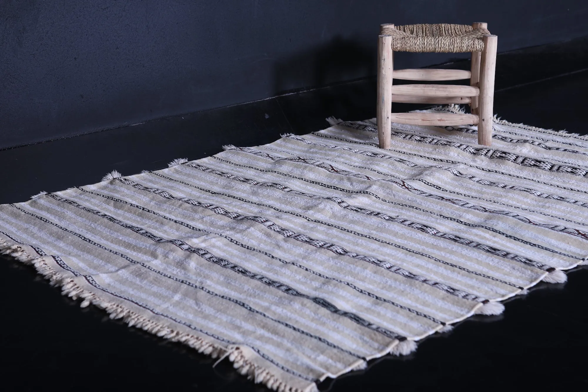 Berber Wedding Blanket - 3.7 x 5.8 FT | Handwoven Moroccan Rug