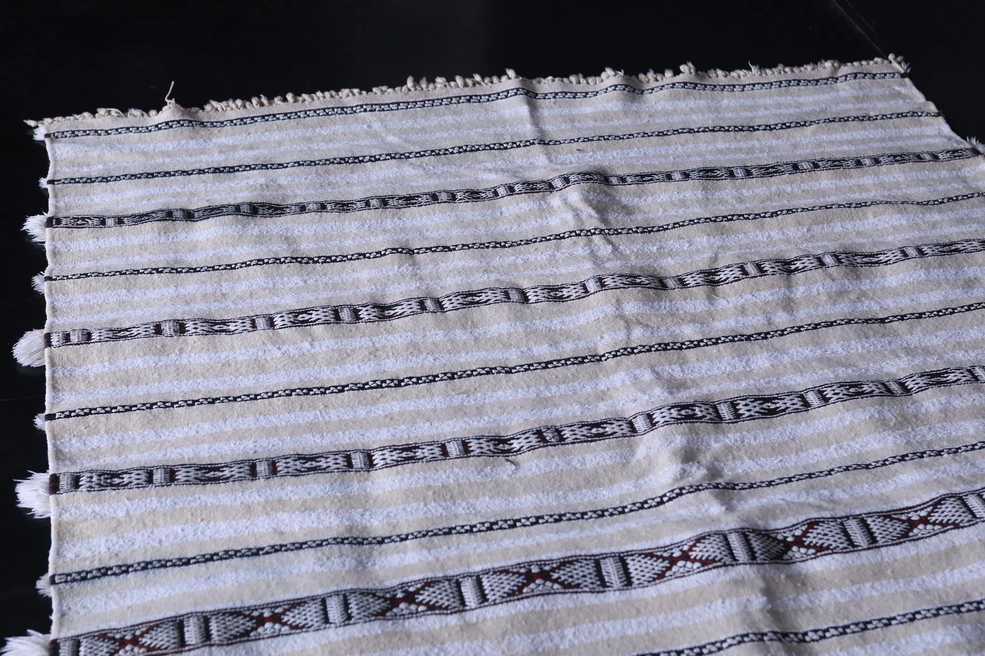 Berber Wedding Blanket - 3.7 x 5.8 FT | Handwoven Moroccan Rug