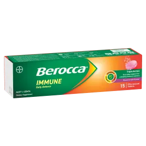 Berocca Immune Daily Defence Blackcurrant Flavour Effervescent Tablet