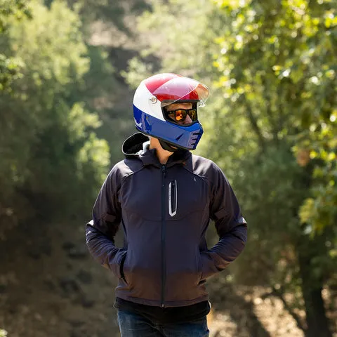 Biltwell - Lane Splitter Gloss Red/White/Blue Helmet