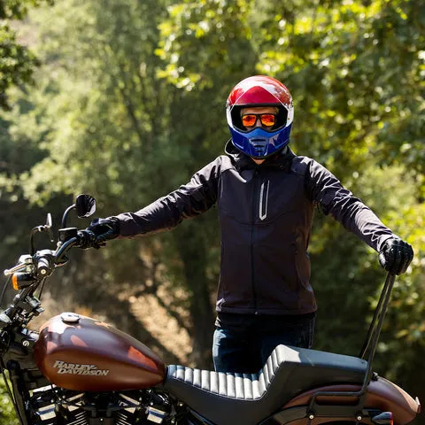 Biltwell - Lane Splitter Gloss Red/White/Blue Helmet