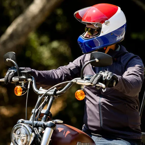 Biltwell - Lane Splitter Gloss Red/White/Blue Helmet