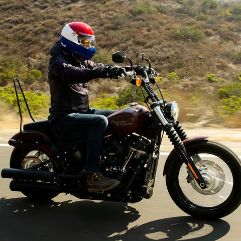 Biltwell - Lane Splitter Gloss Red/White/Blue Helmet