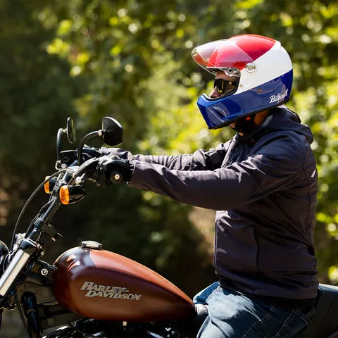 Biltwell - Lane Splitter Gloss Red/White/Blue Helmet