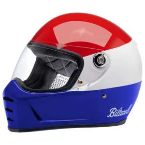 Biltwell - Lane Splitter Gloss Red/White/Blue Helmet