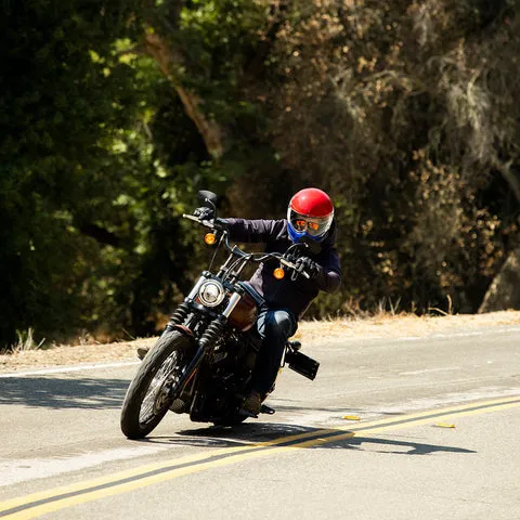 Biltwell - Lane Splitter Gloss Red/White/Blue Helmet