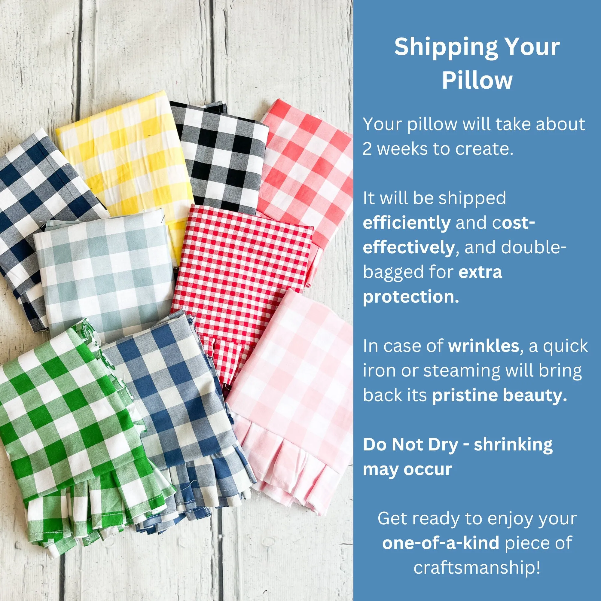 Black and White Buffalo Plaid Pillow, Ruffle Pillow Plus Other Colors, Gingham Pillows for Home