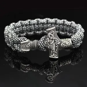 Black And White Mjolnir Paracord Bracelet