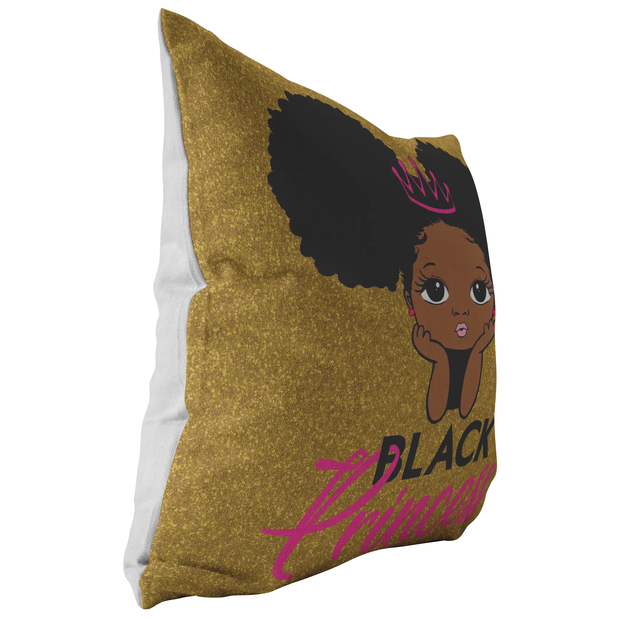Black Princess (Gold/Pink Pillow)
