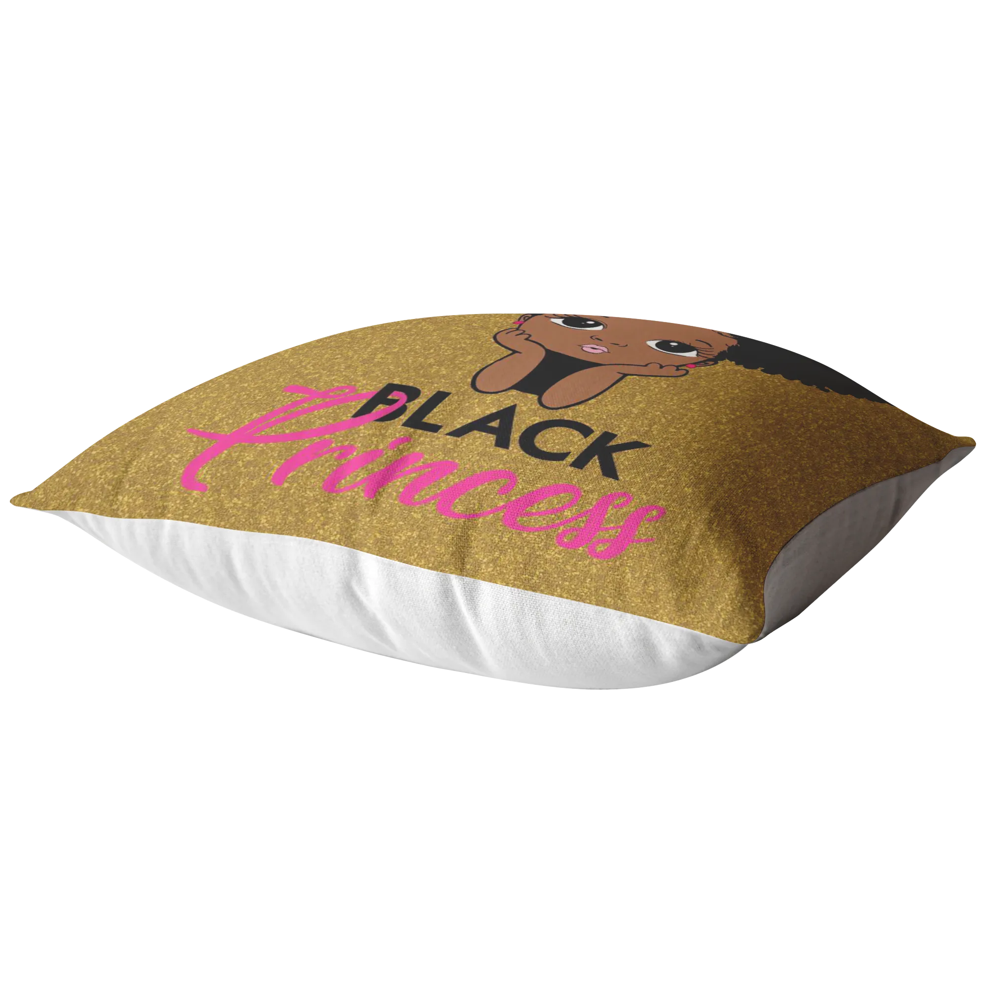 Black Princess (Gold/Pink Pillow)