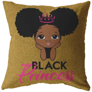 Black Princess (Gold/Pink Pillow)