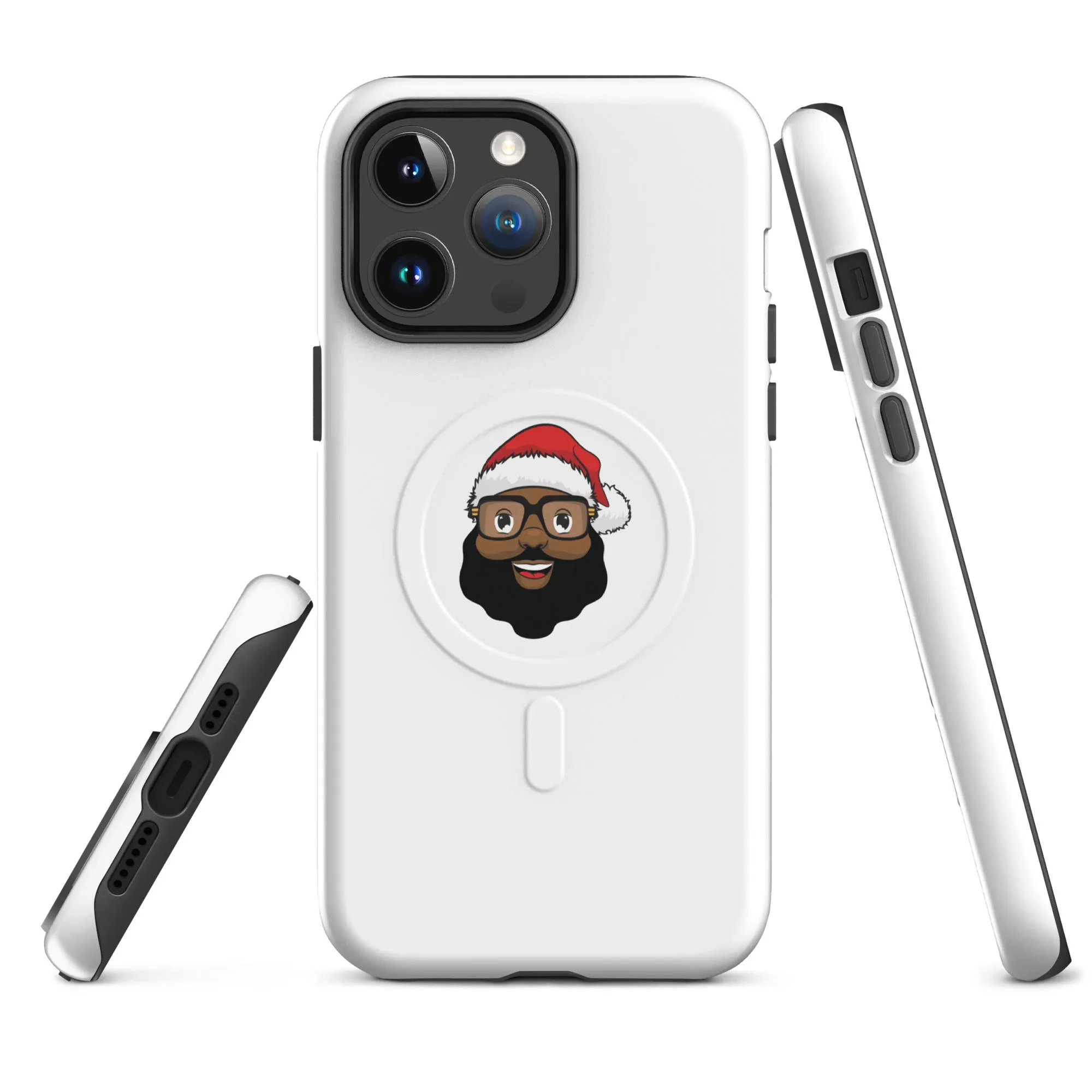 Black Santa MagSafe® tough case for iPhone®