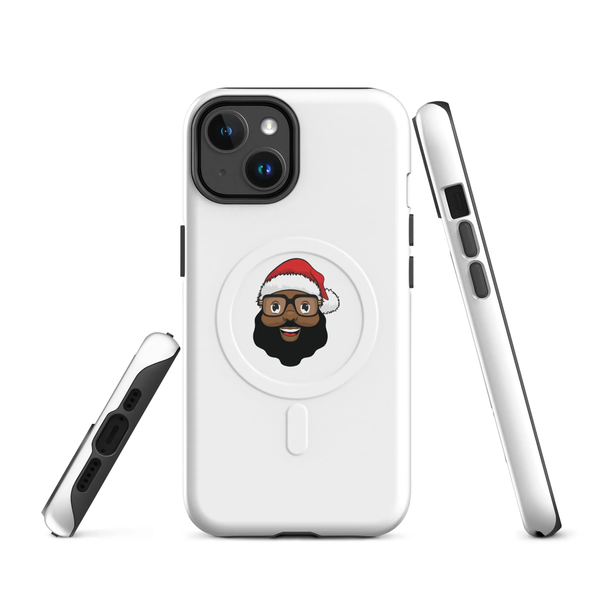 Black Santa MagSafe® tough case for iPhone®
