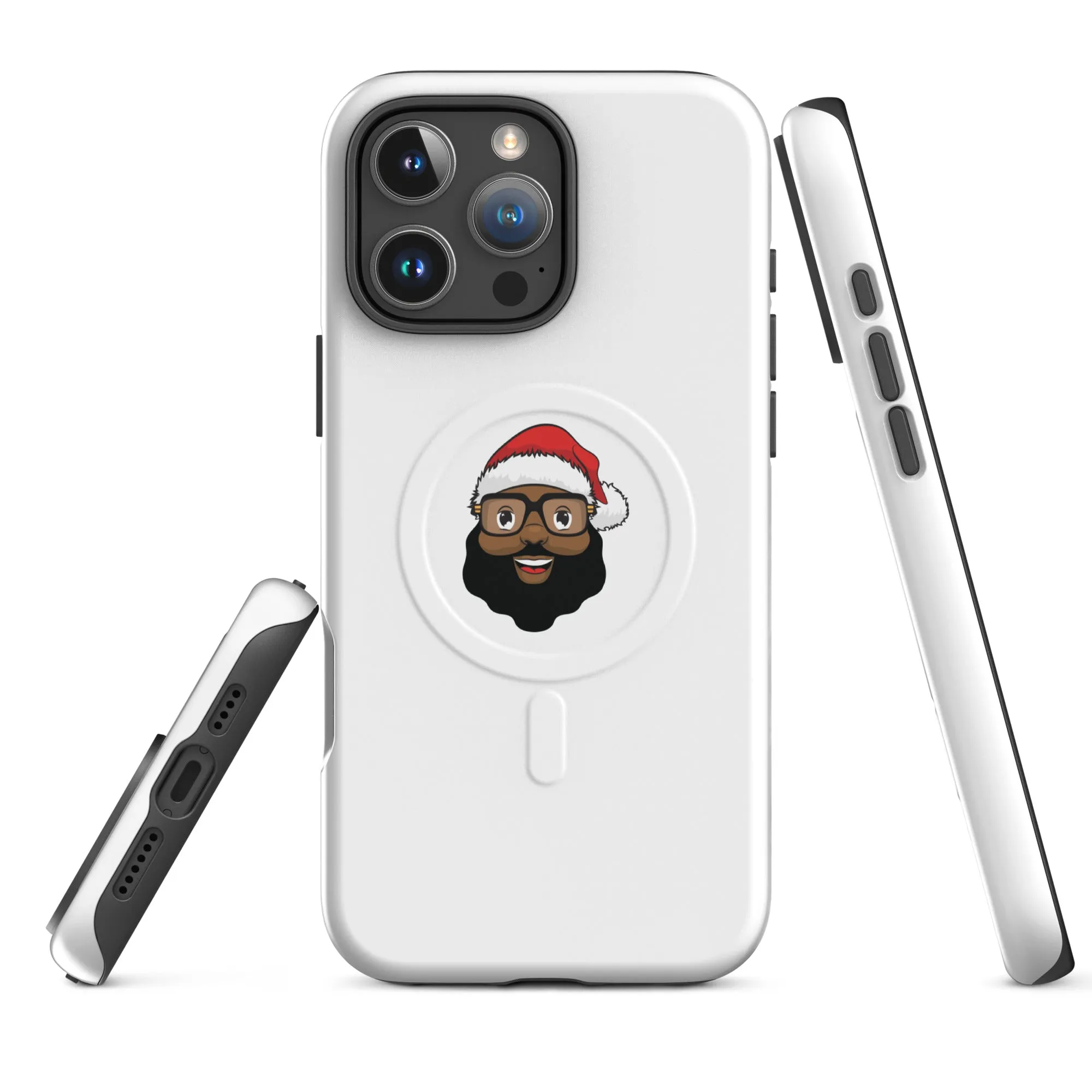Black Santa MagSafe® tough case for iPhone®
