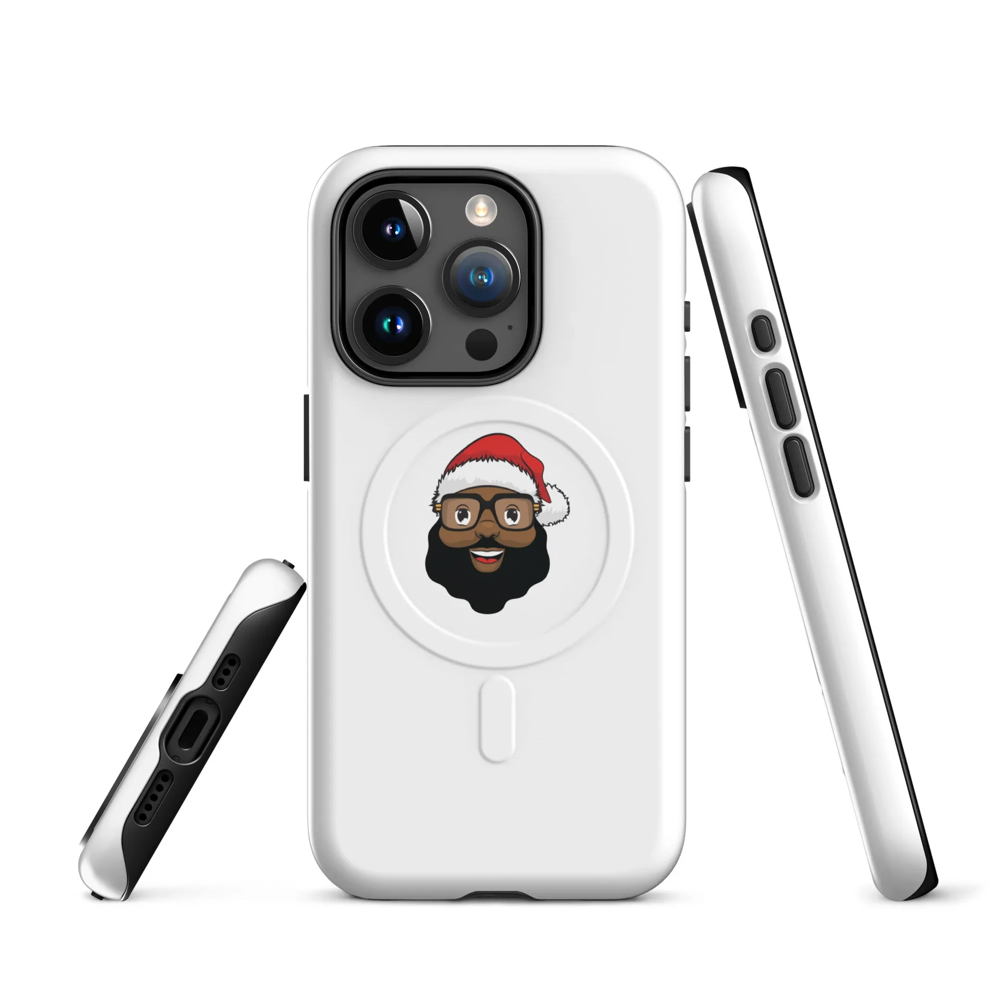 Black Santa MagSafe® tough case for iPhone®