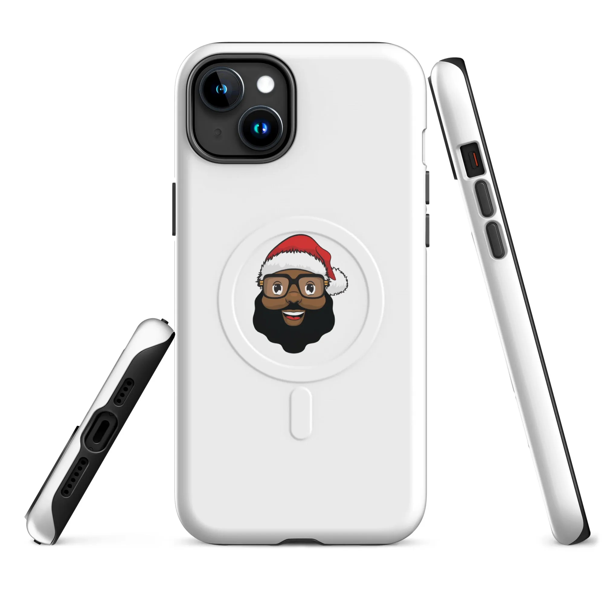 Black Santa MagSafe® tough case for iPhone®