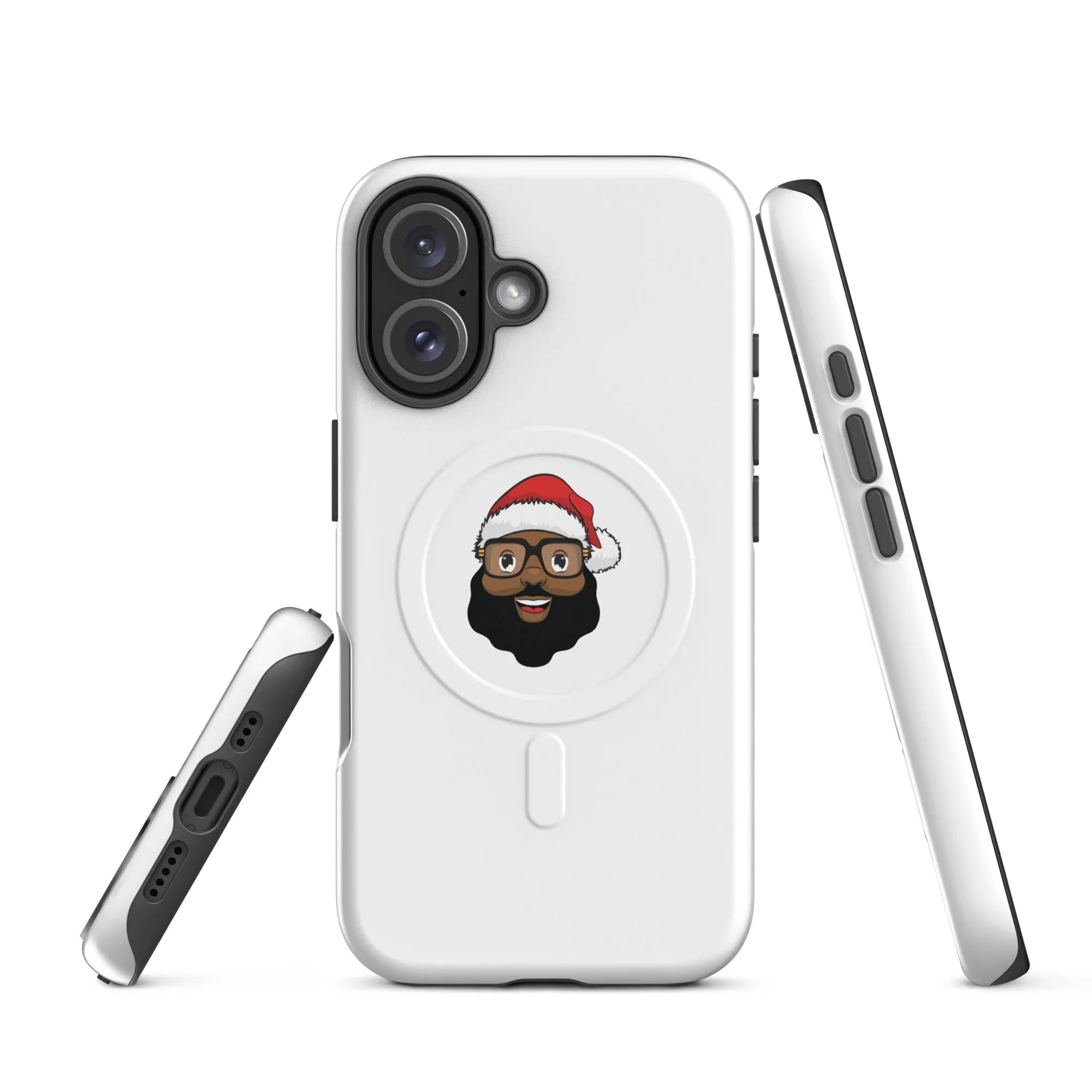 Black Santa MagSafe® tough case for iPhone®
