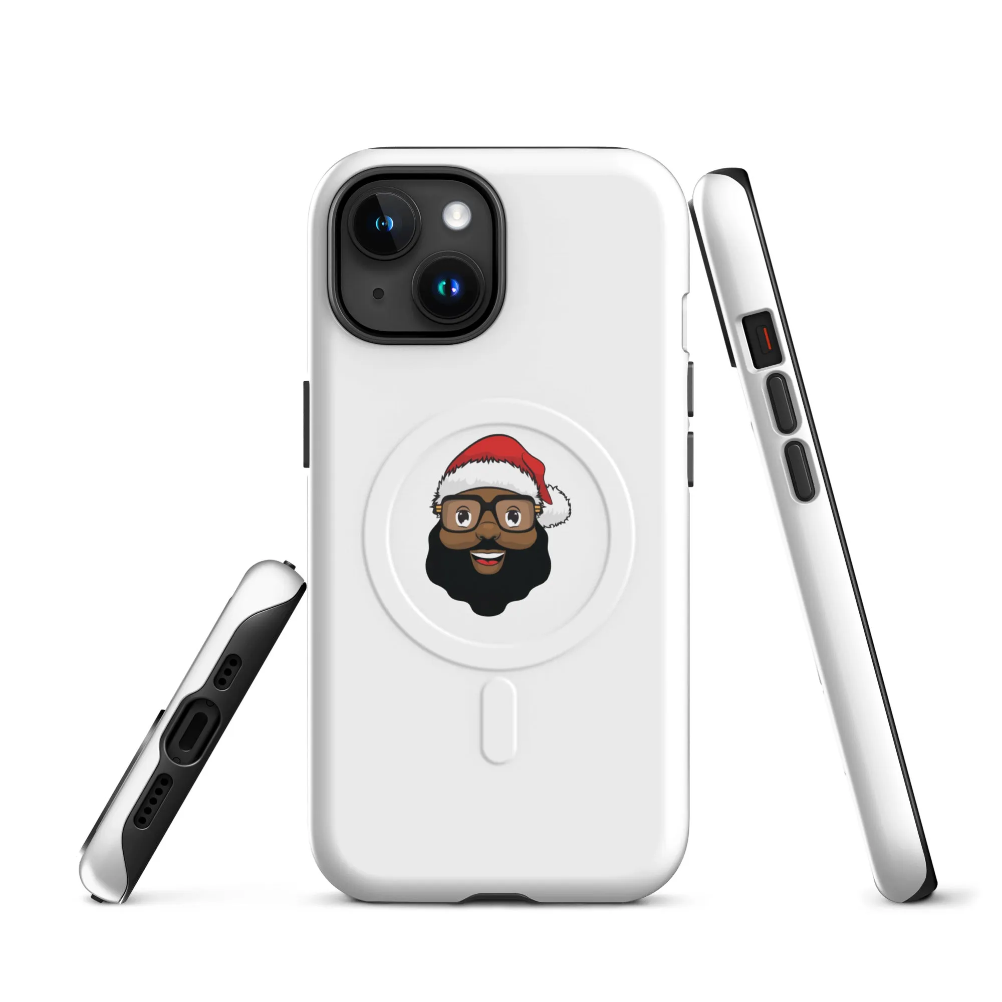 Black Santa MagSafe® tough case for iPhone®