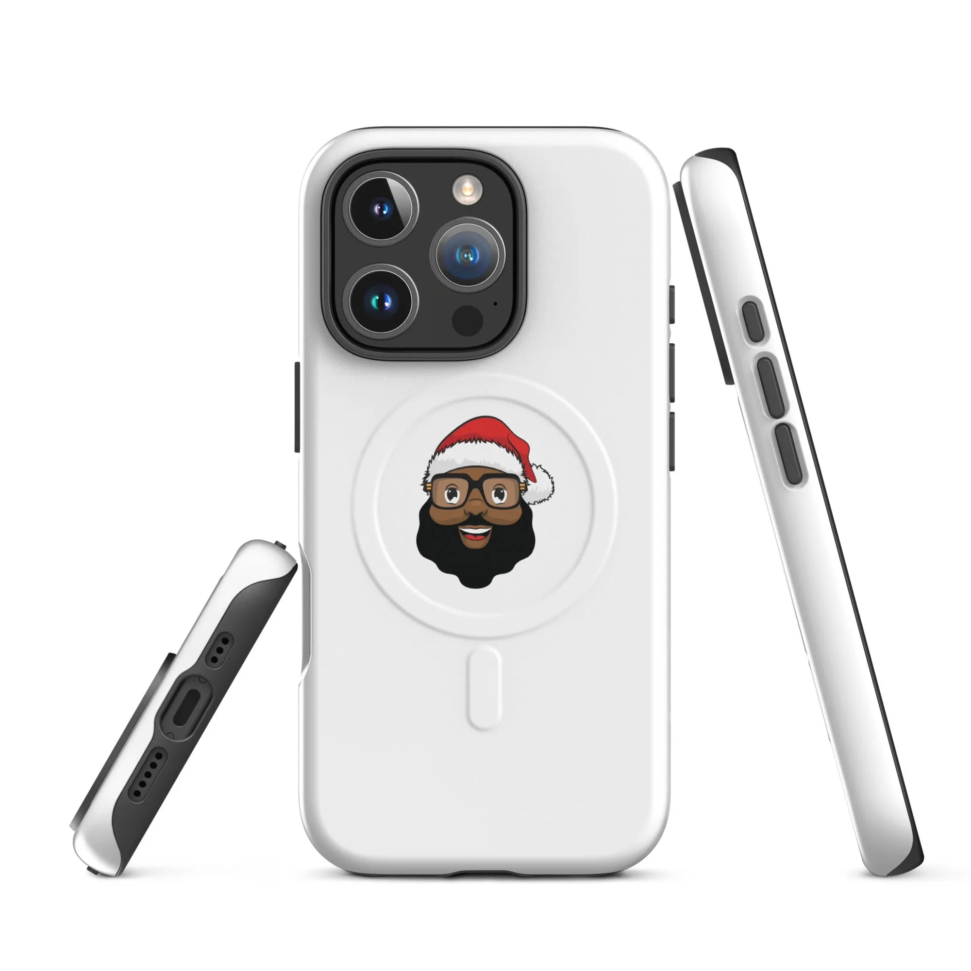 Black Santa MagSafe® tough case for iPhone®