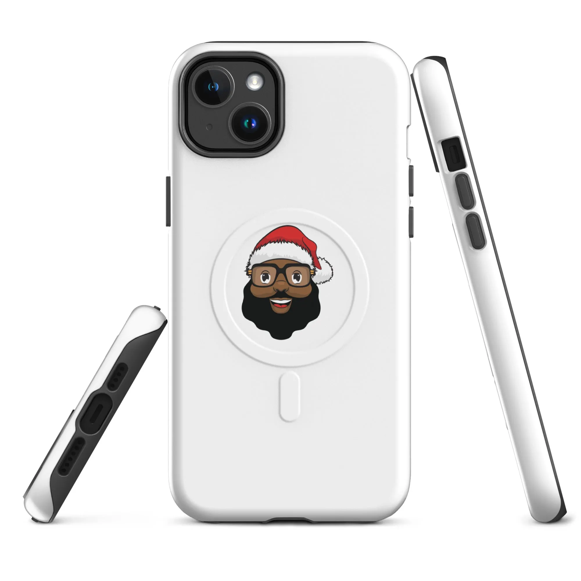 Black Santa MagSafe® tough case for iPhone®