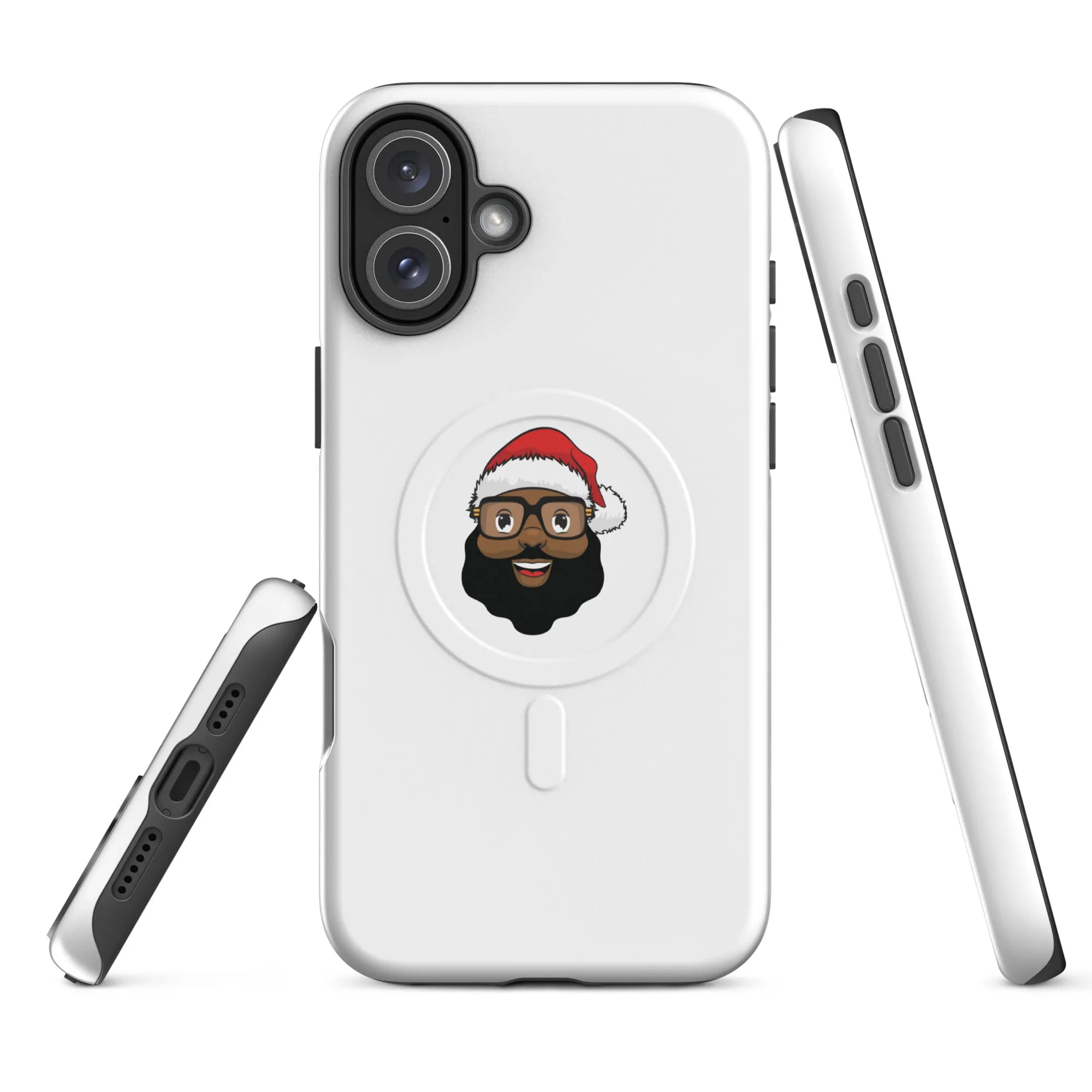 Black Santa MagSafe® tough case for iPhone®