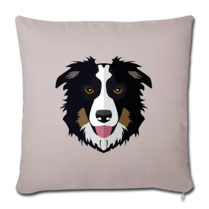 Black Tri Australian Shepherd Throw Pillow Cover 17.5” x 17.5”