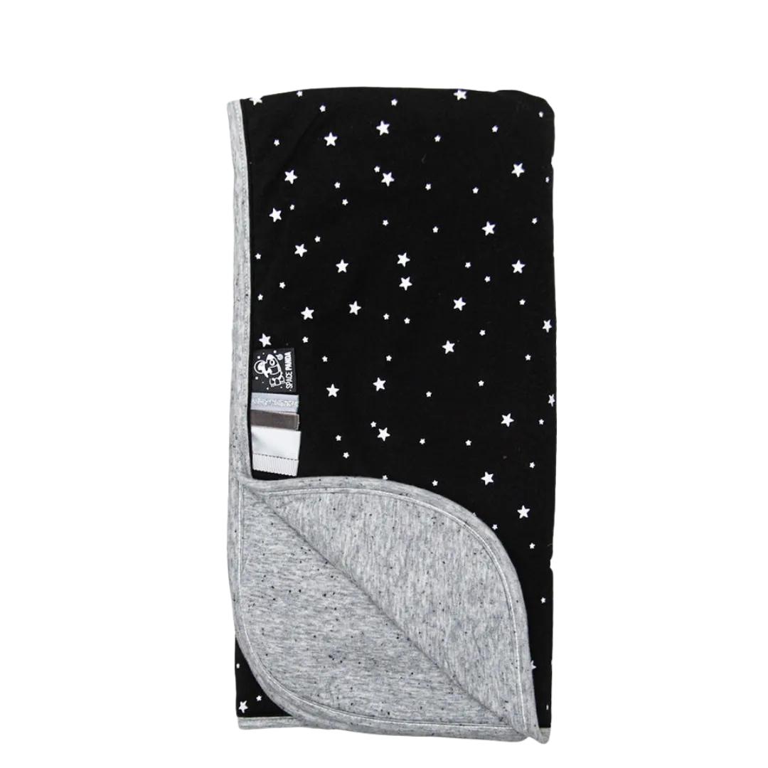 Black With White Stars Blanket