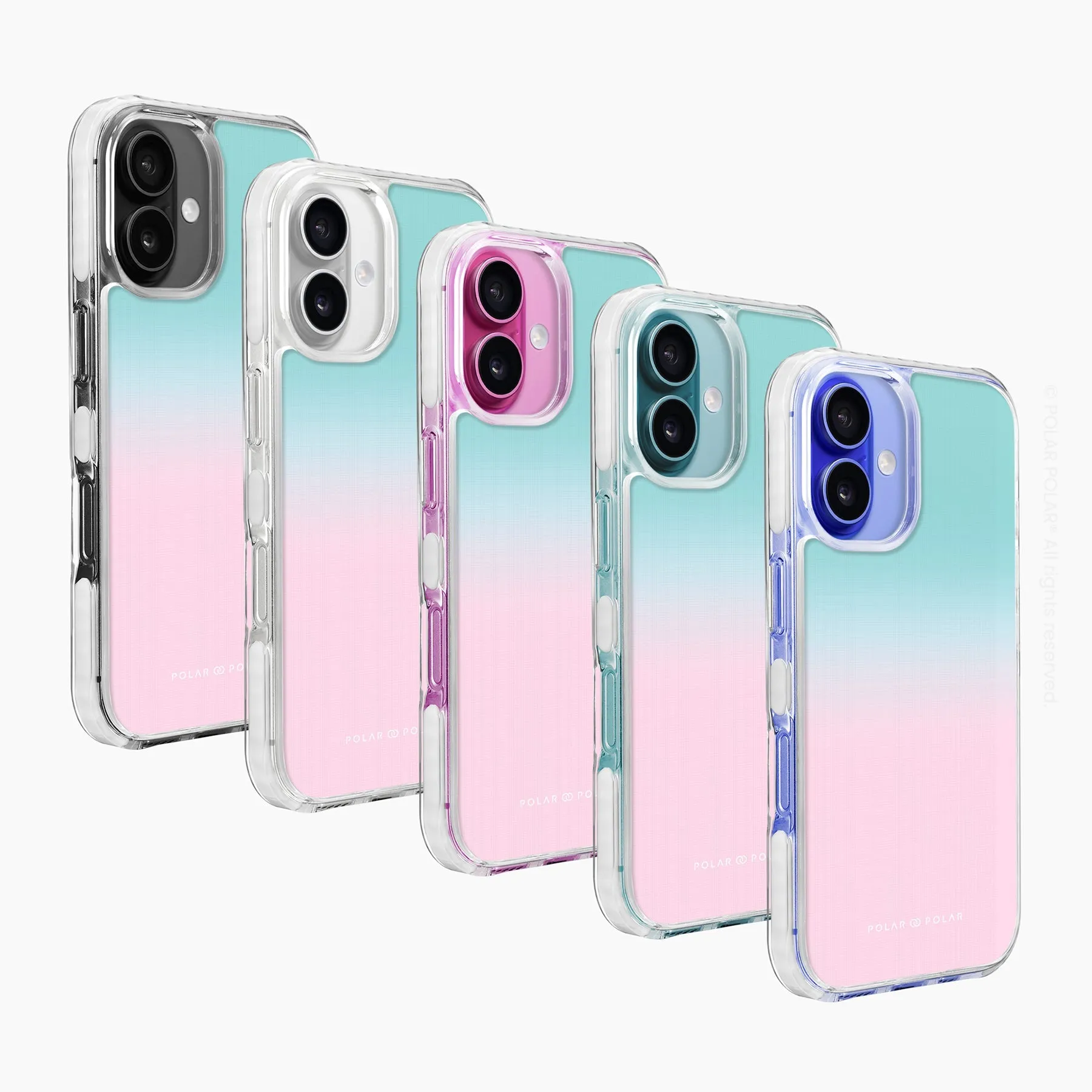 Blue Pink Pastel - iPhone 16 Clear Bumper MagSafe Case