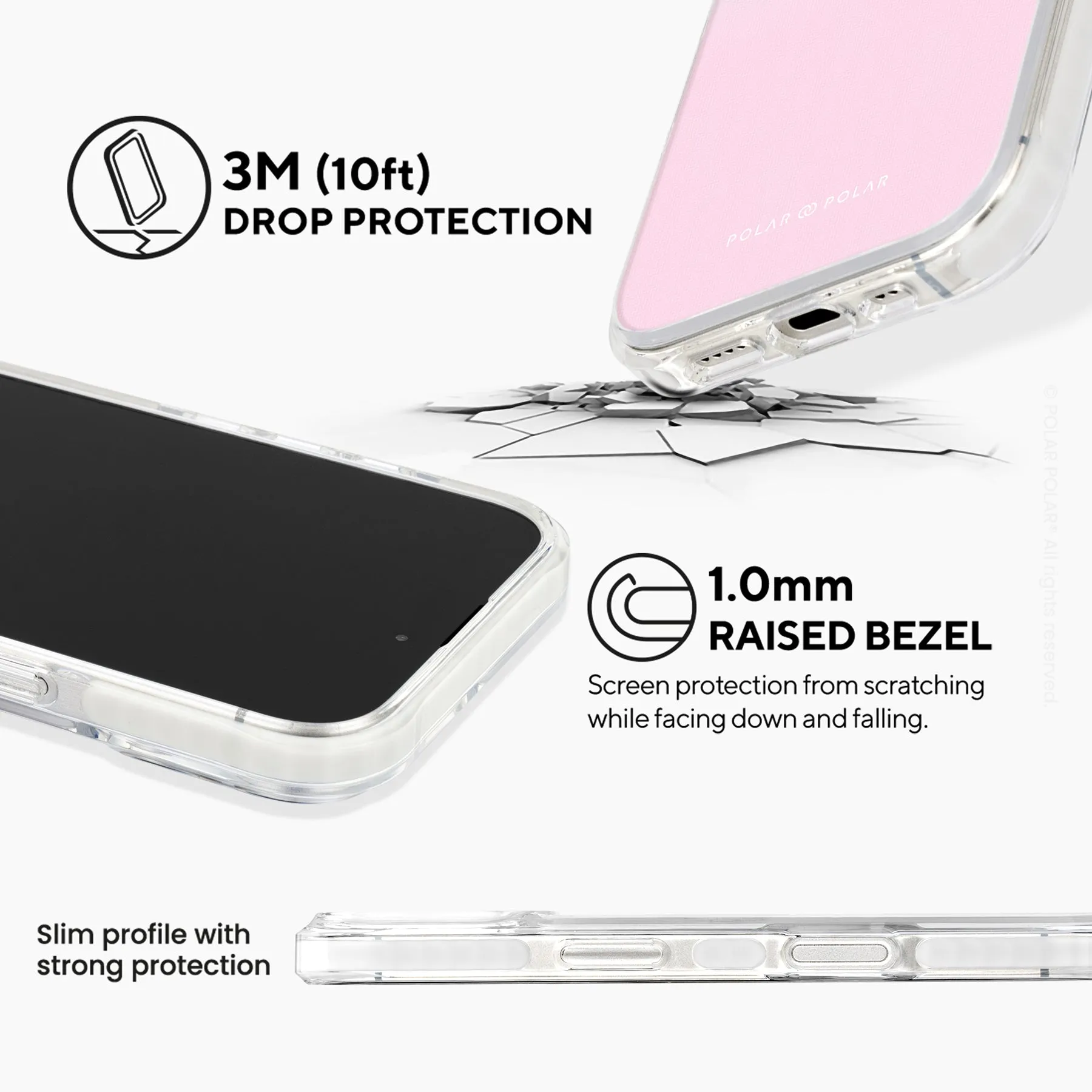 Blue Pink Pastel - iPhone 16 Clear Bumper MagSafe Case