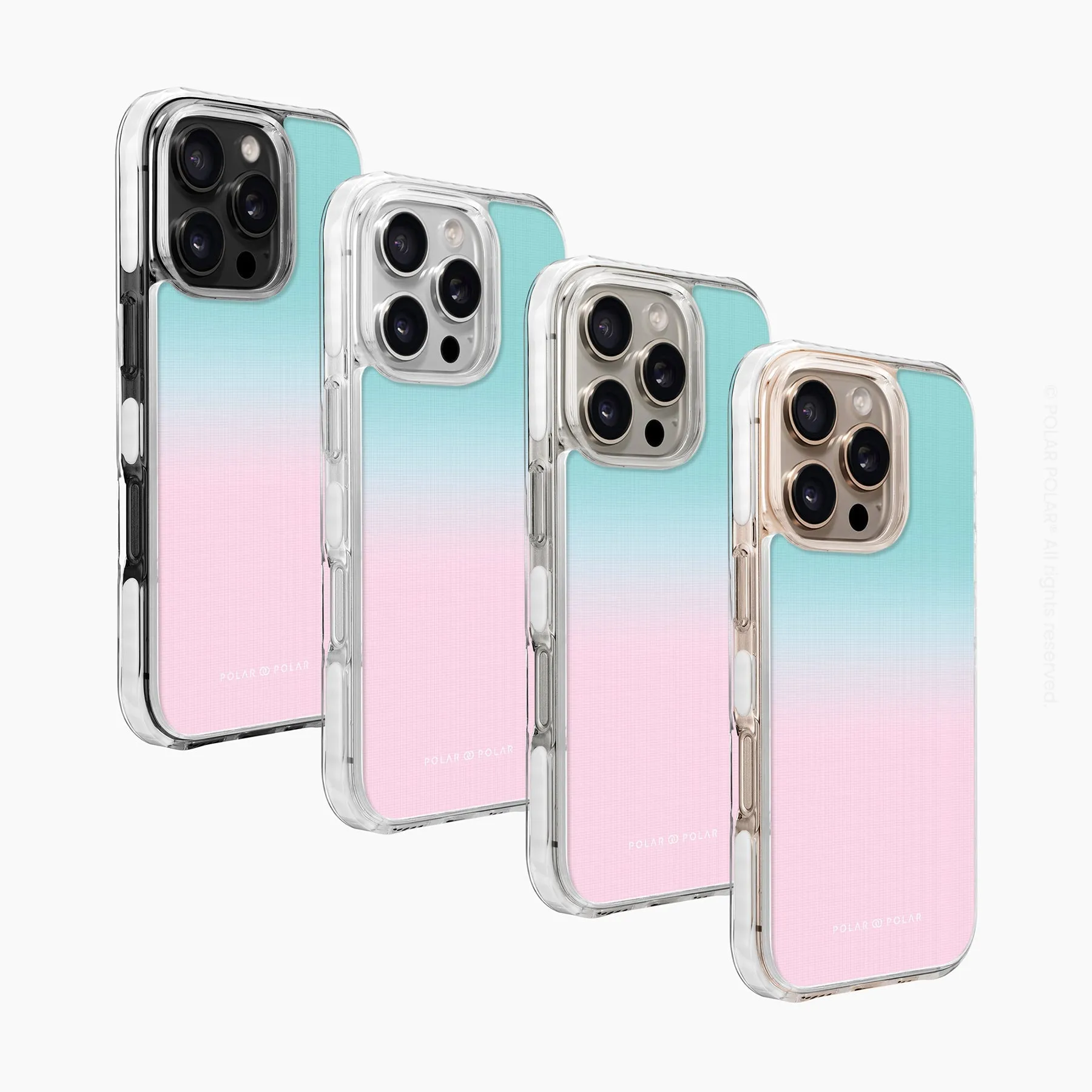 Blue Pink Pastel - iPhone 16 Pro Max Clear Bumper MagSafe Case