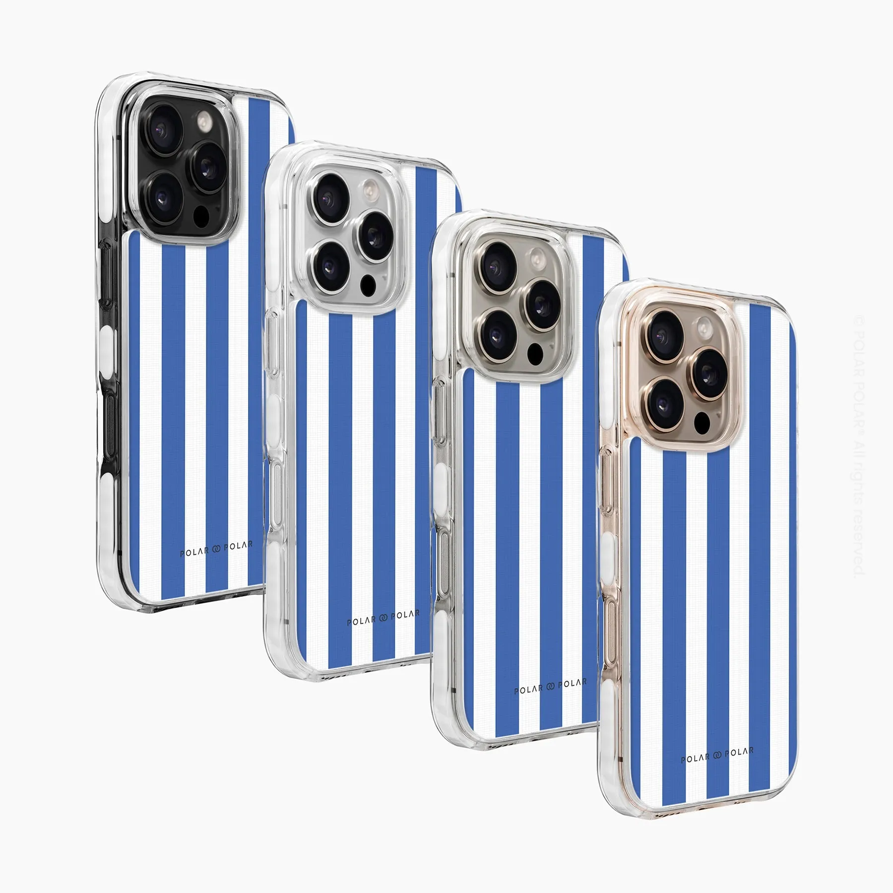 Blue Stripe - iPhone 16 Pro Max Clear Bumper MagSafe Case