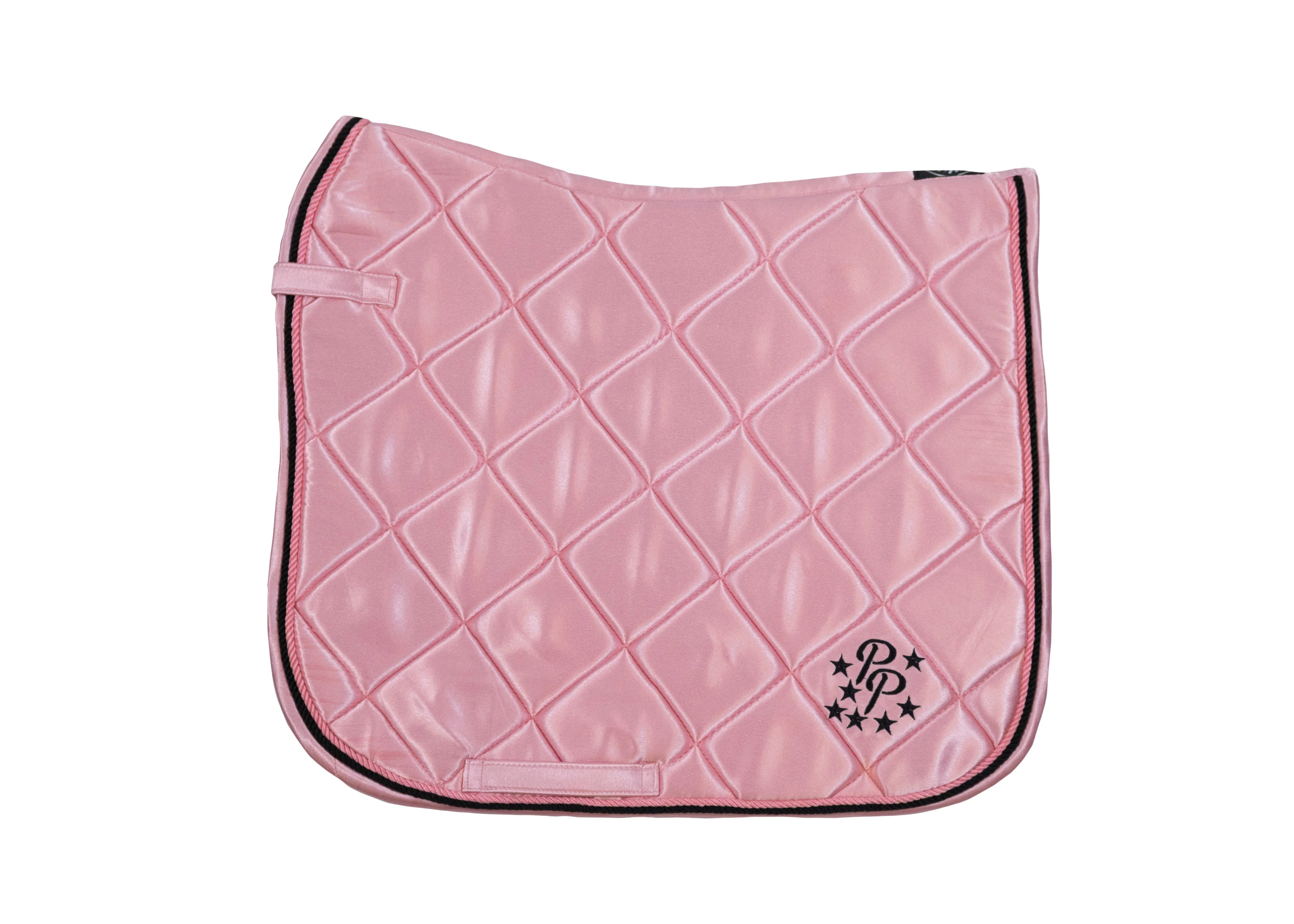 Blush Pink Satin Saddle Pads - Jump, GP, and Dressage cuts