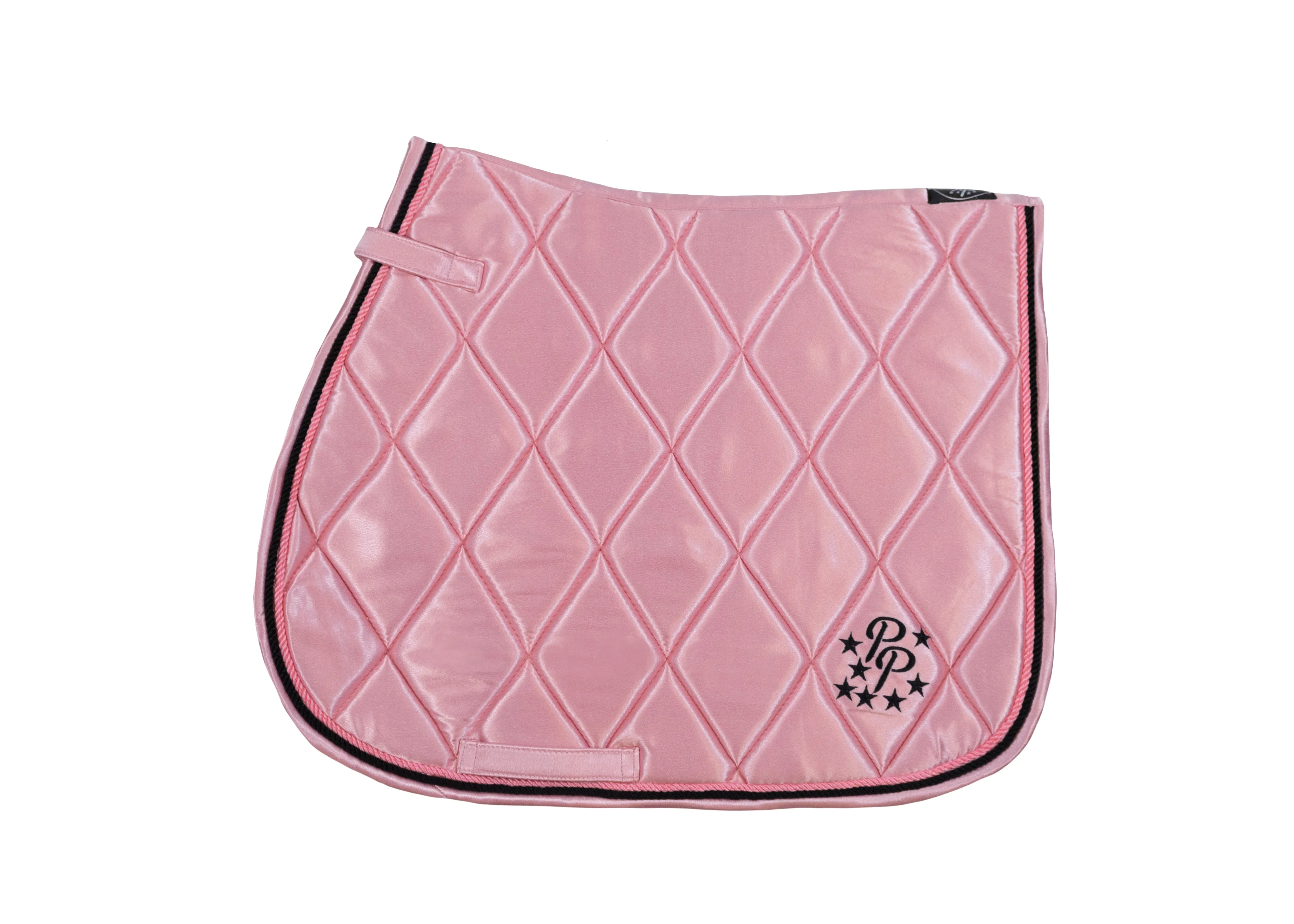 Blush Pink Satin Saddle Pads - Jump, GP, and Dressage cuts