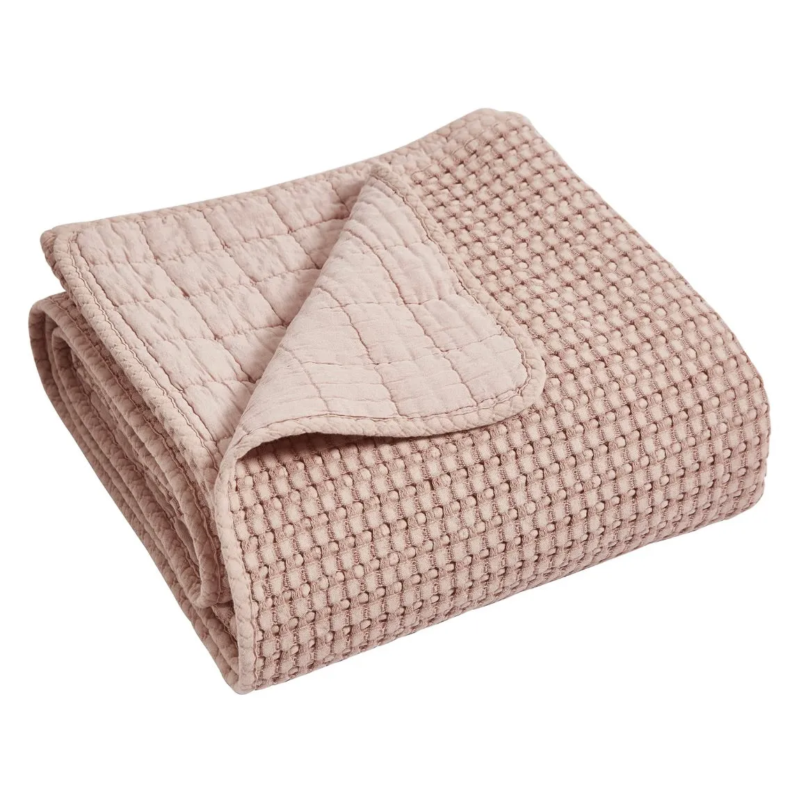 Blush Waffle Throw