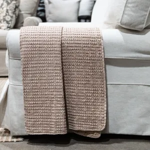 Blush Waffle Throw