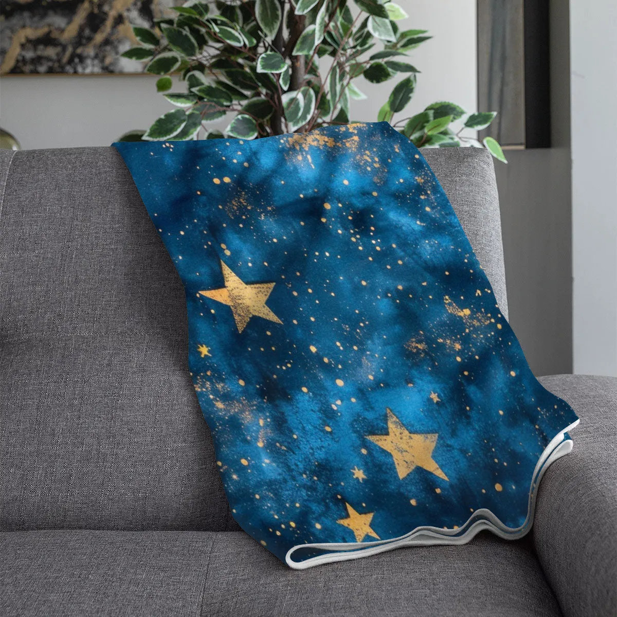 Boho Blanket Throw: Stars Blanket, Woven Throw Blanket, Couch Blanket, Bed Blanket, Boho Decor, Boho Home Decor, Bohemian decor, Boho bed, Stars 003