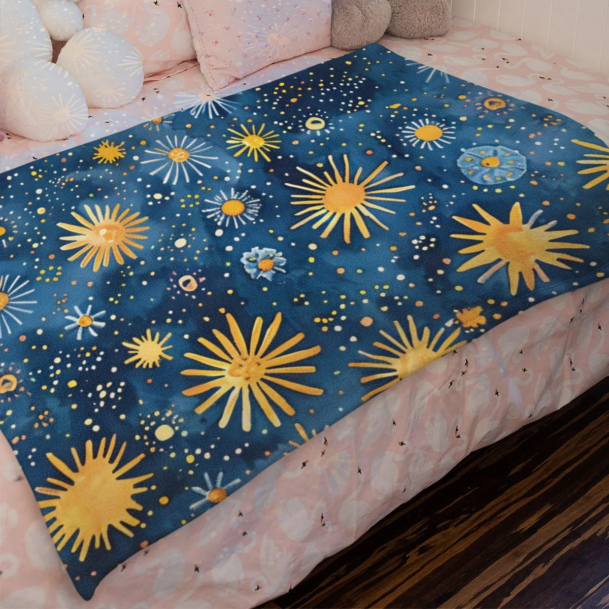 Boho Blanket Throw: Stars Blanket, Woven Throw Blanket, Couch Blanket, Bed Blanket, Boho Decor, Boho Home Decor, Bohemian decor, Boho bed, Stars 005